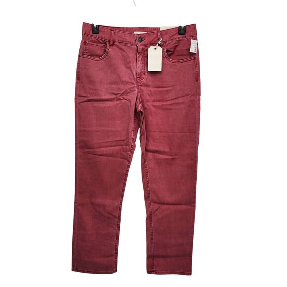 NWT Maurices Red Skinny Boyfriend Rolled Cuff Junior Women's Jeans 11/12 - Picture 1 of 10